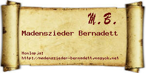 Madenszieder Bernadett névjegykártya